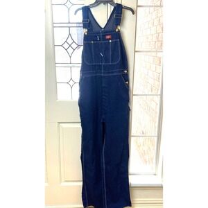 Dickies Overalls Mens 38x 34 Carpenter Bib Heavy Duty Denim  Work Wear USA READ
